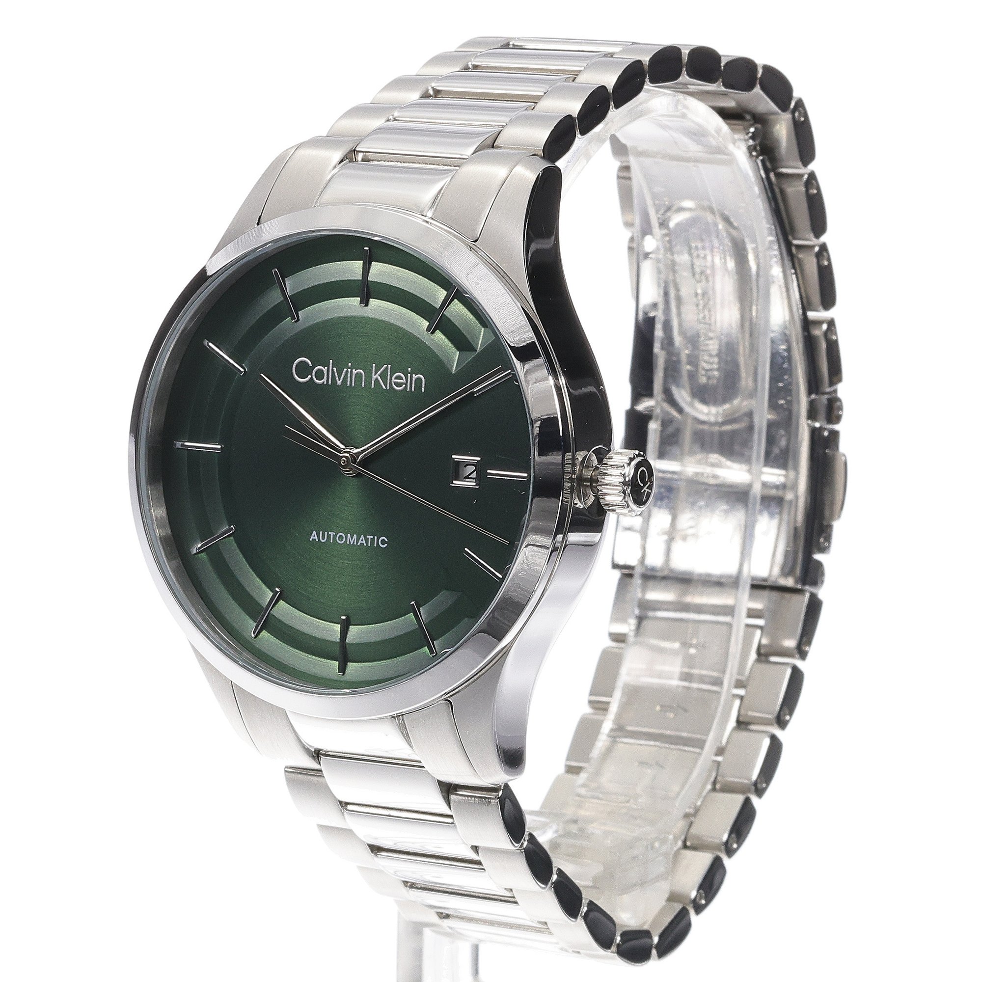 Calvin Klein 25300022 zegarek srebrny klasyczny Calvin Klein bransoleta