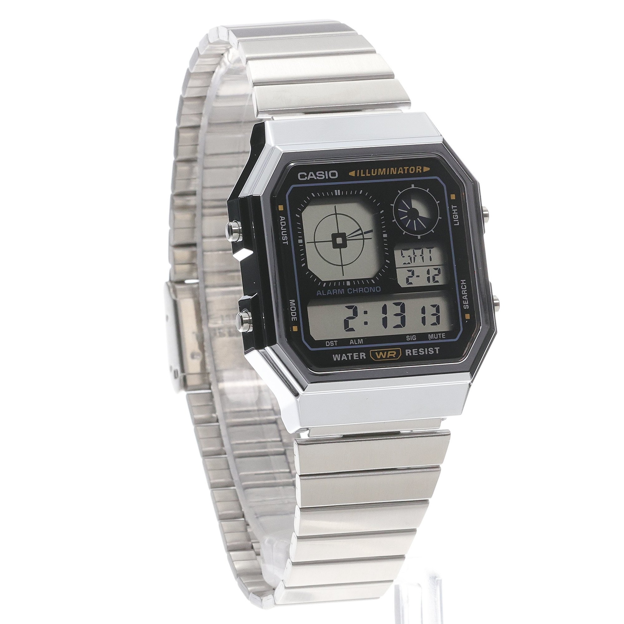 Casio A130WE-1AEF Vintage Retro retro zegarek srebrny - miniatura 3
