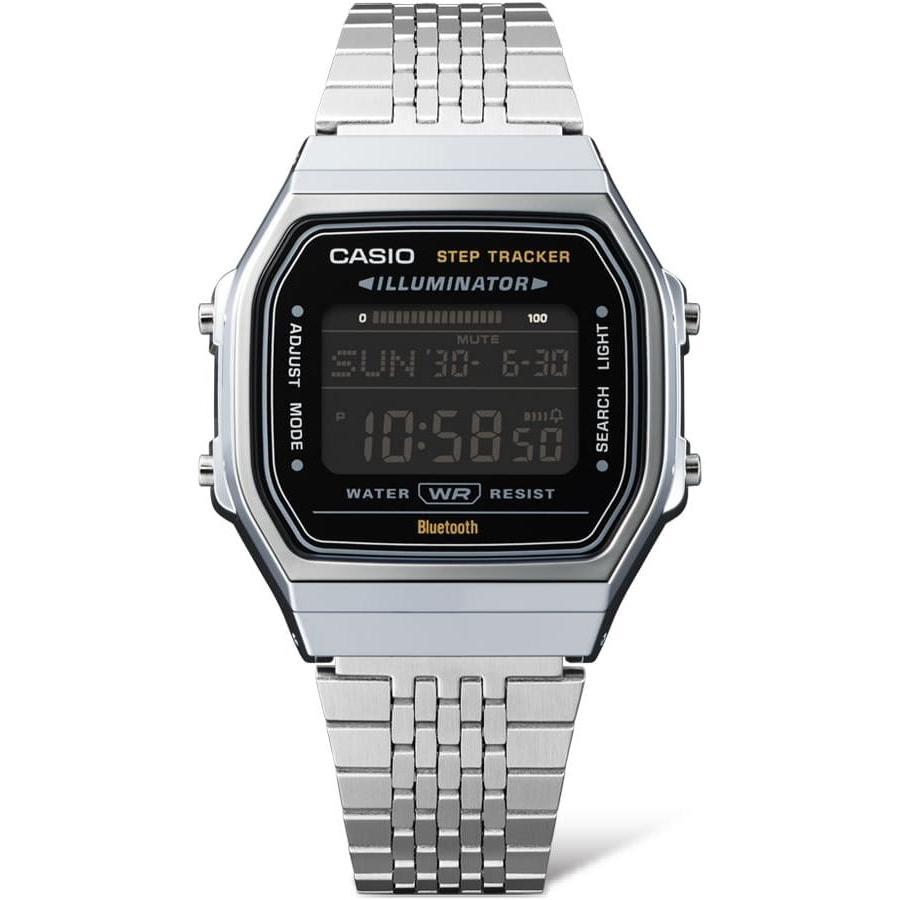 Casio ABL-100WE-1BEF zegarek srebrny retro Retro bransoleta - miniatura 5