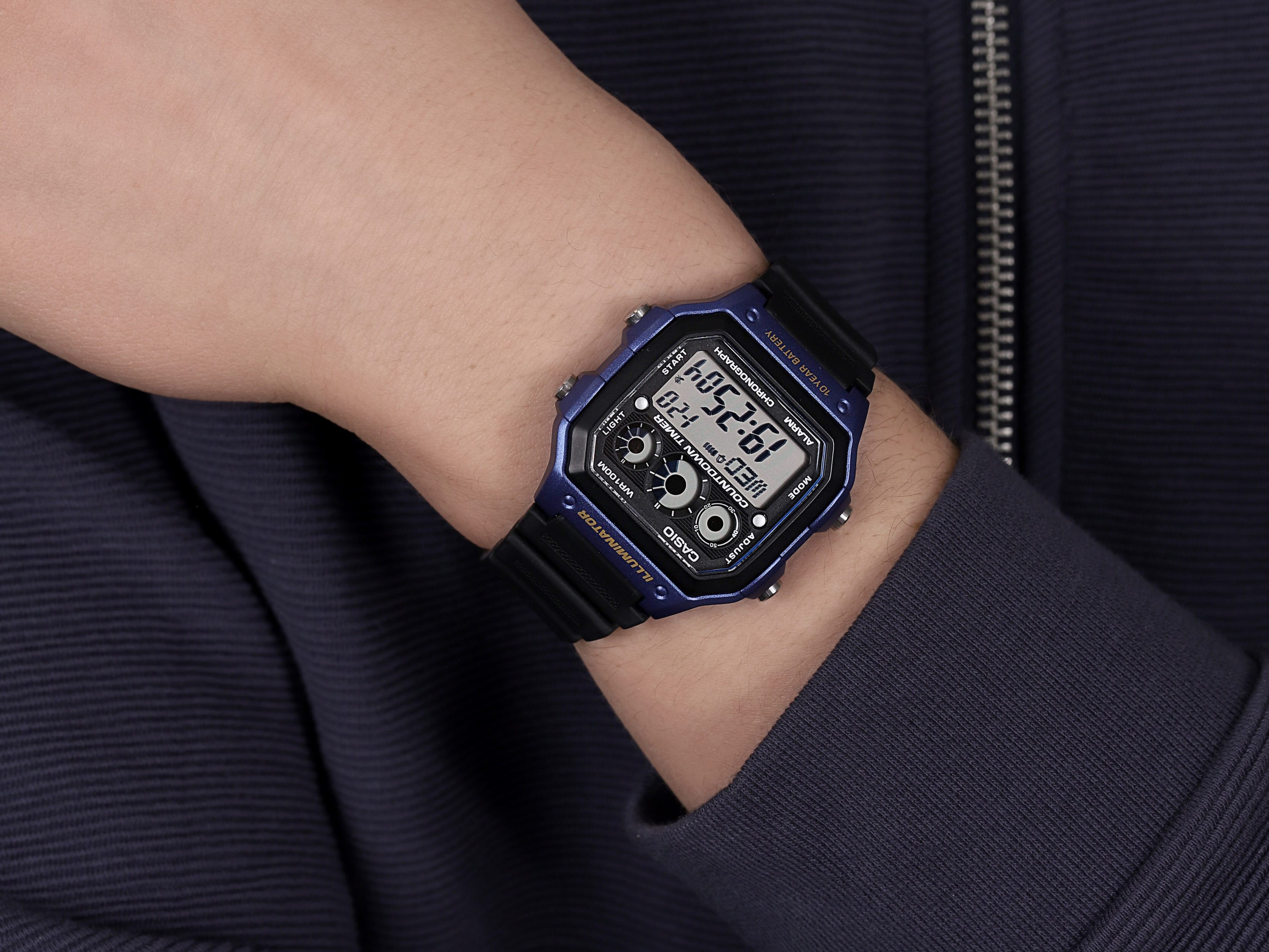 Casio AE-1300WH-2AVEF męski zegarek Sportowe pasek