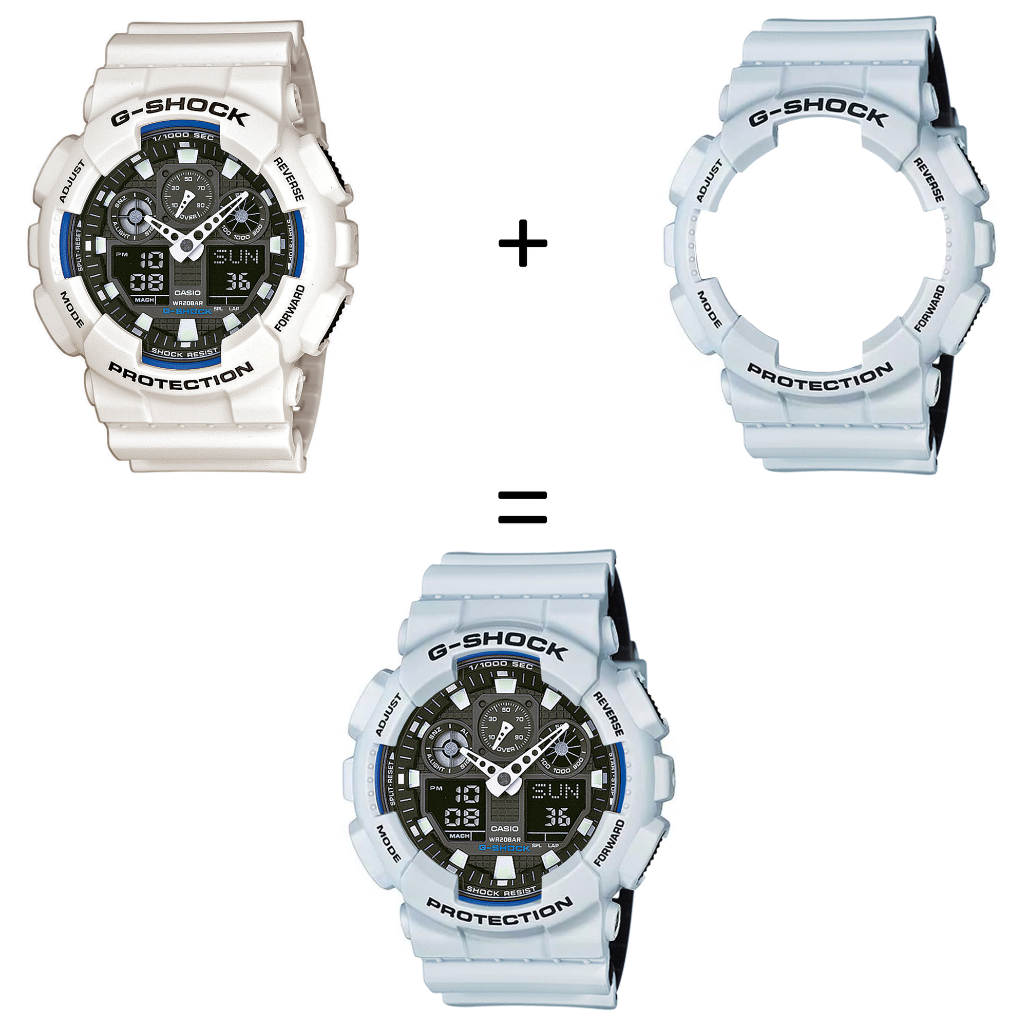 Casio GA-100B-7AER + BEZEL 10527400 + PASEK 10527469 zegarek - miniatura 2