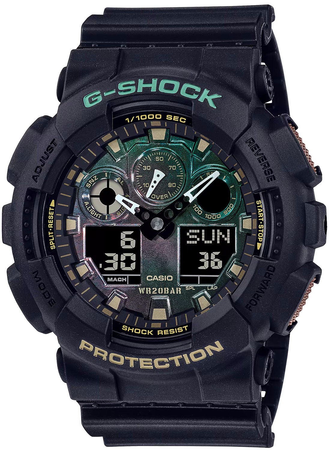 G-SHOCK G-SHOCK TEAL AND BROWN GA-100RC-1AER