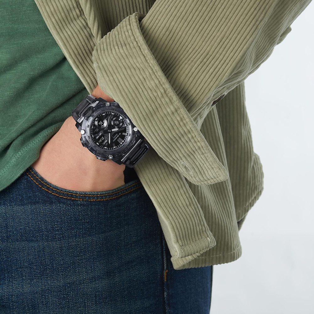 Casio GA-2000SKE-8AER zegarek czarny sportowy G-Shock pasek