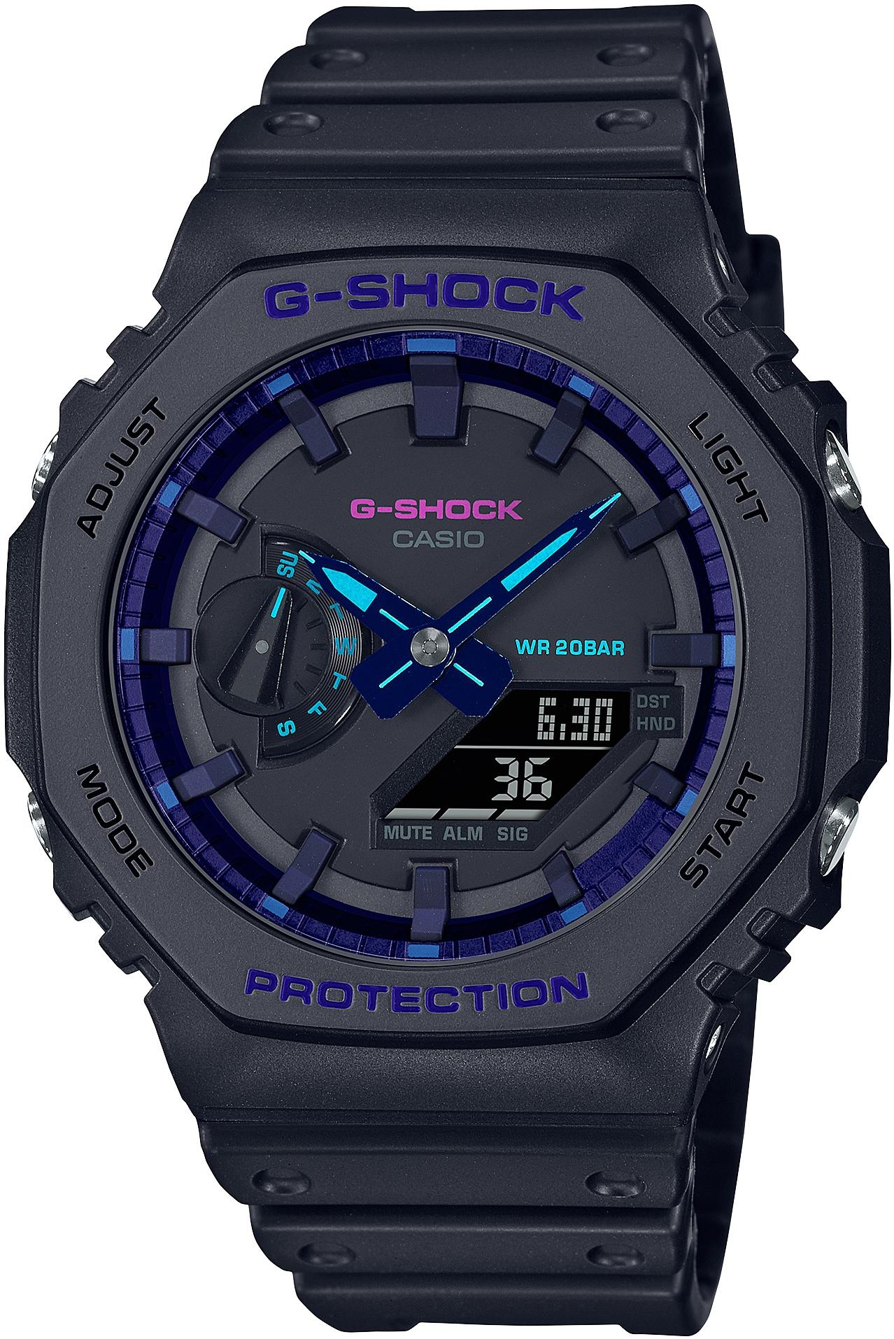 G-SHOCK Octagon VIRTUAL BLUE CasiOak Carbon Core Guard GA-2100VB-1AER