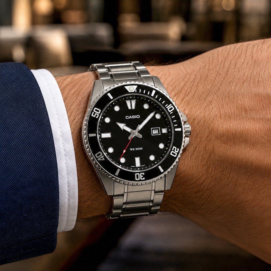 Casio MDV-107D-1A1VEF Duro Diver zegarek klasyczny Klasyczne
