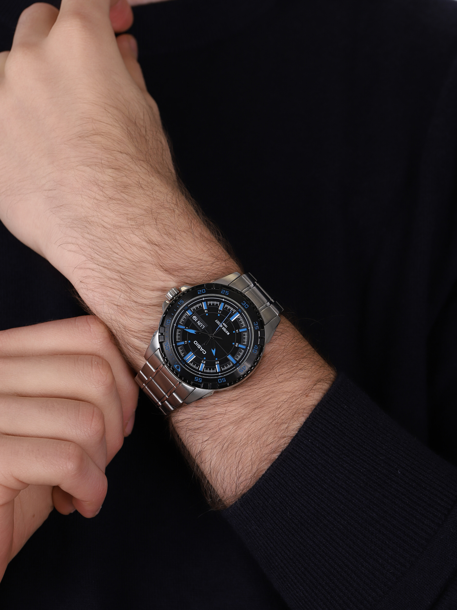 Casio MTD-1078D-1A2VEF męski zegarek Klasyczne bransoleta - miniatura 3