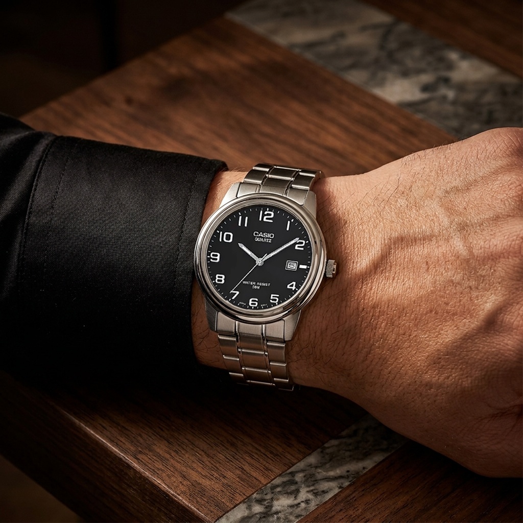 Casio MTP-1221A-1AVEG męski zegarek Klasyczne bransoleta - miniatura 3