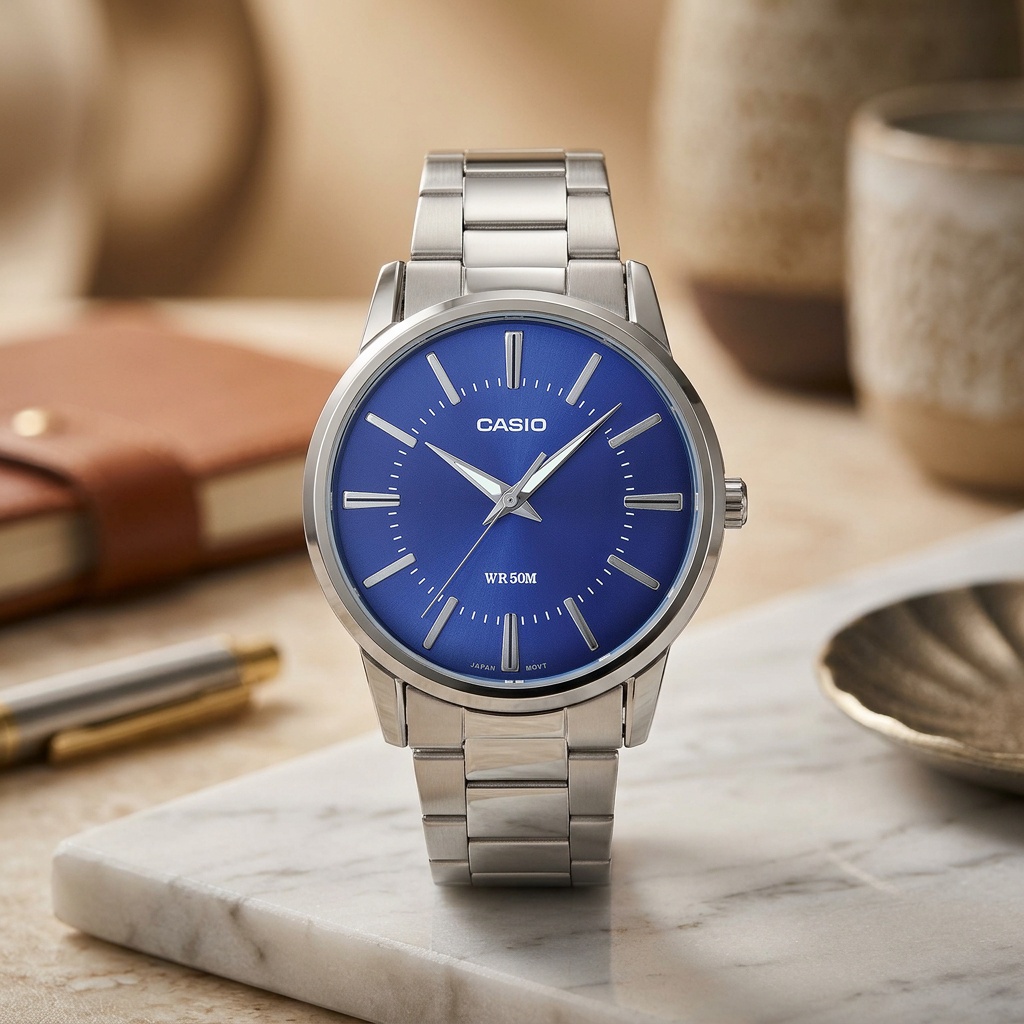 Casio MTP-1303PD-2AVEG zegarek srebrny klasyczny Klasyczne bransoleta