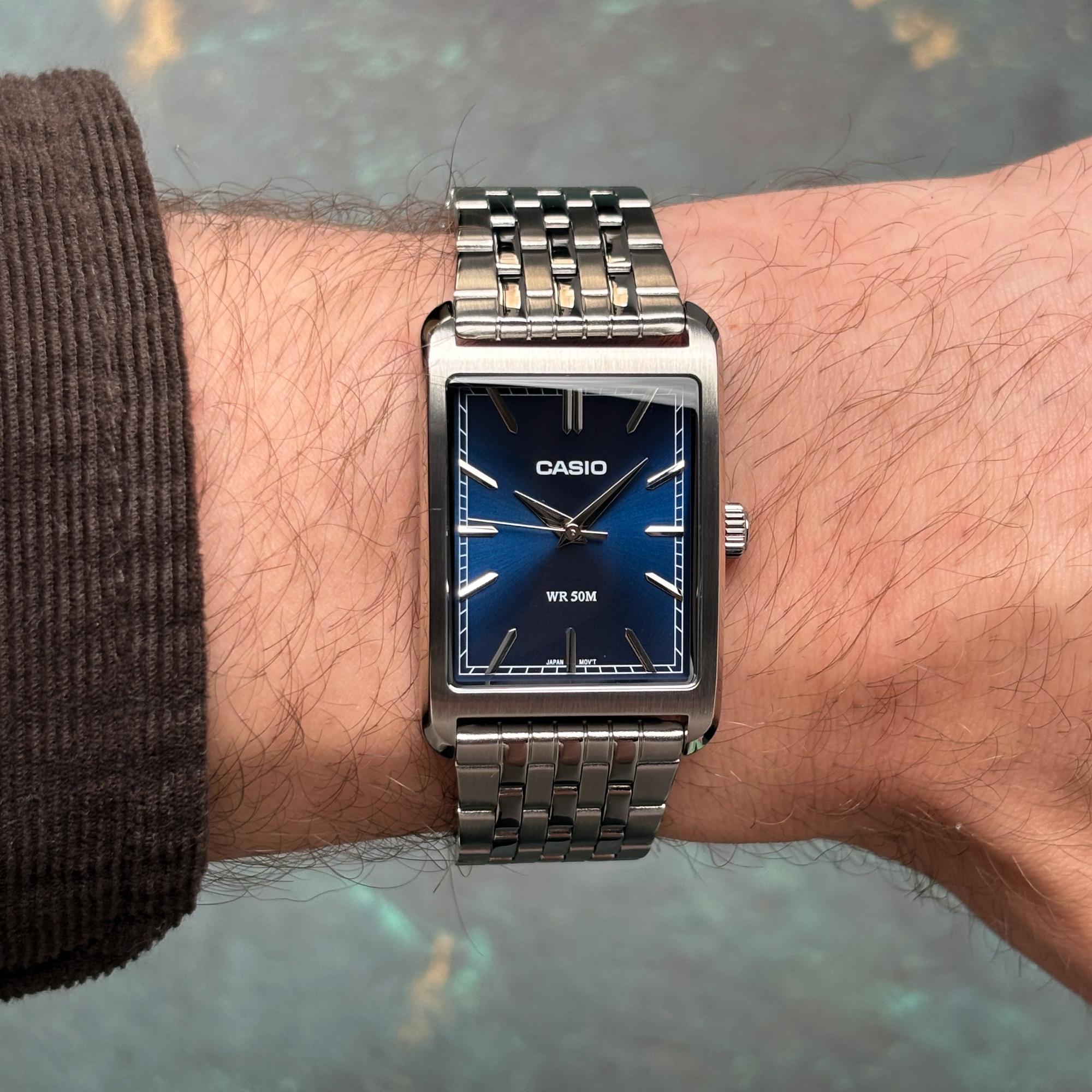 Casio MTP-B215D-2AVER zegarek srebrny klasyczny Klasyczne bransoleta - miniatura 5