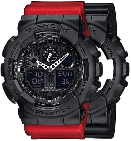 Casio SET GA-100-1A1ER + BEZEL 10358741 + PASEK 10395226 - zdjęcie 1