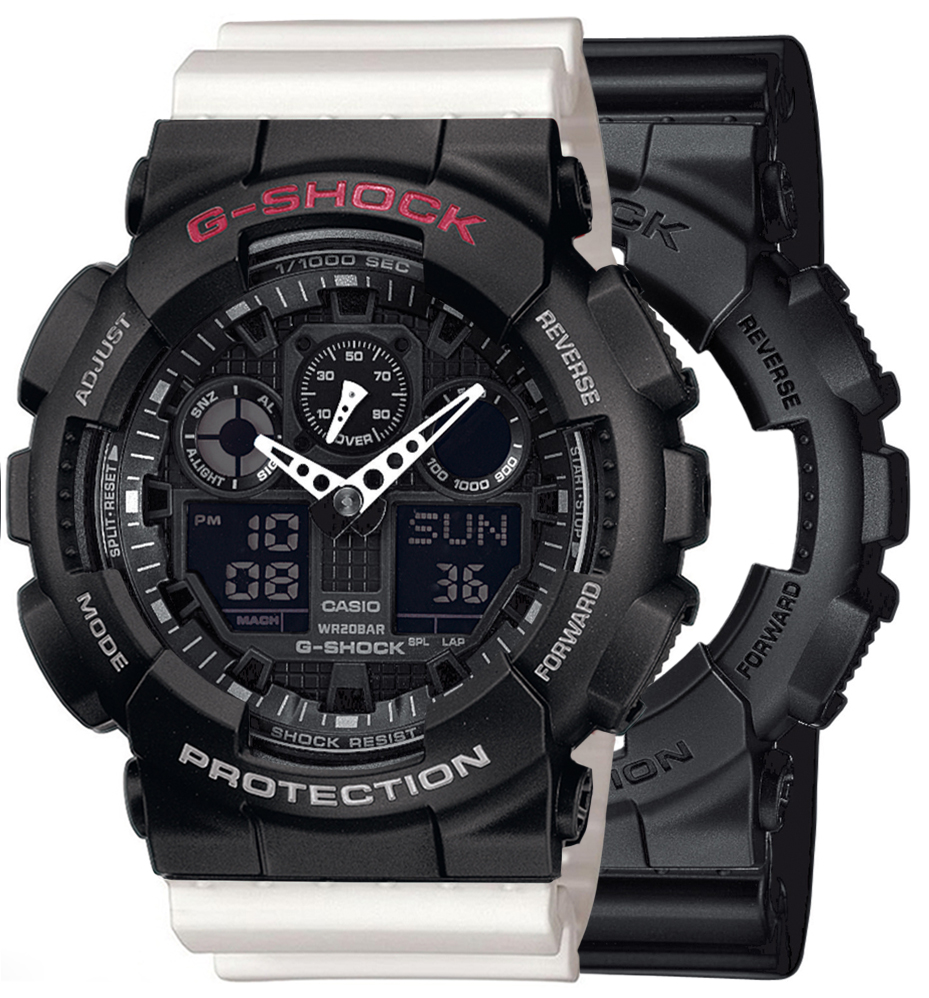  Casio G-SHOCK SET GA-100-1A1ER + BEZEL 10378531 + PASEK 10366715 
