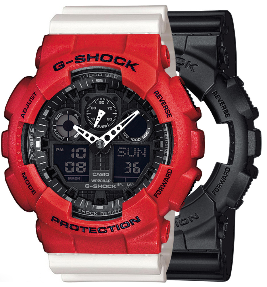  Casio G-SHOCK SET GA-100-1A1ER + BEZEL 10395289 + PASEK 10366715 