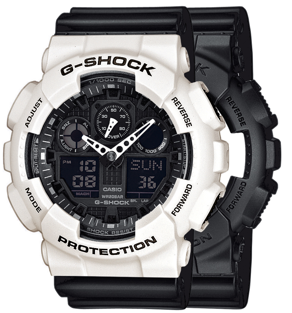 G-SHOCK SET GA-100-1A1ER + BEZEL 10395292 + PASEK 10536683
