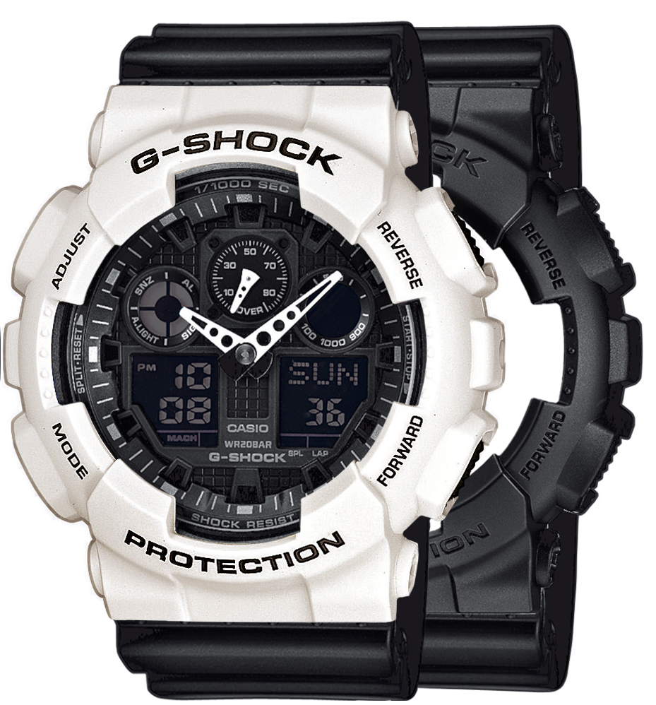 G-SHOCK SET GA-100-1A1ER + BEZEL 10395292 + PASEK 10553868
