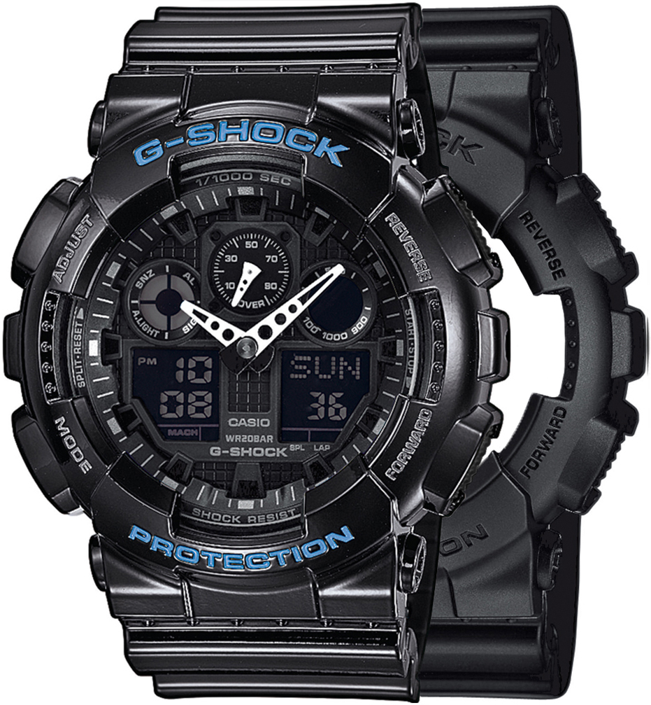 Casio SET GA-100-1A1ER + BEZEL 10407691 + PASEK 10378391