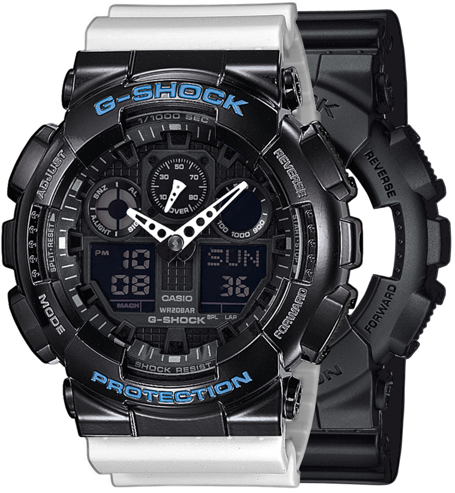 G-SHOCK SET GA-100-1A1ER + BEZEL 10407691 + PASEK 10430571