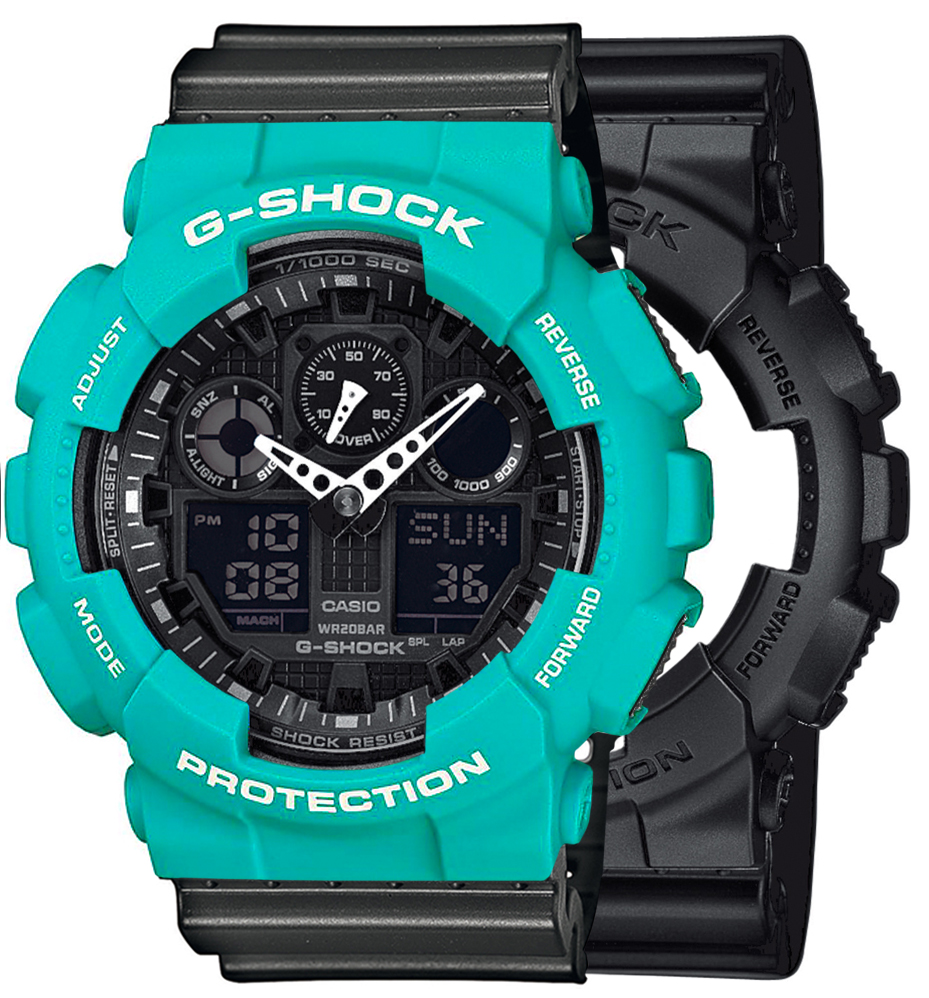  Casio G-SHOCK SET GA-100-1A1ER + BEZEL 10410475 + PASEK 10467764 