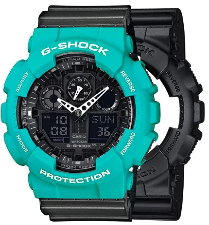 Casio SET GA-100-1A1ER + BEZEL 10410475 + PASEK 10467764 - zdjęcie 1