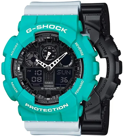 Casio SET GA-100-1A1ER + BEZEL 10410475 + PASEK 10527469 - zdjęcie 1