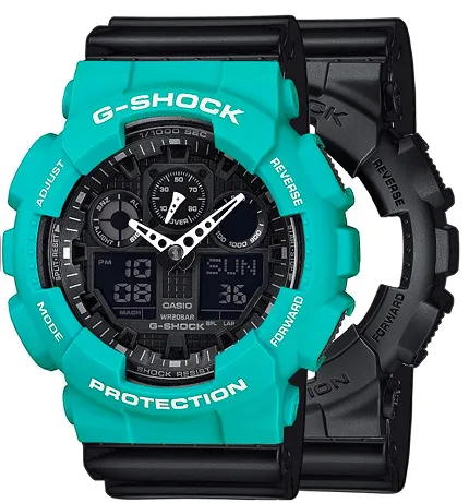 Casio SET GA-100-1A1ER + BEZEL 10410475 + PASEK 10553868 - zdjęcie 1