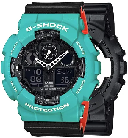Casio SET GA-100-1A1ER + BEZEL 10410475 + PASEK 10577142 - zdjęcie 1