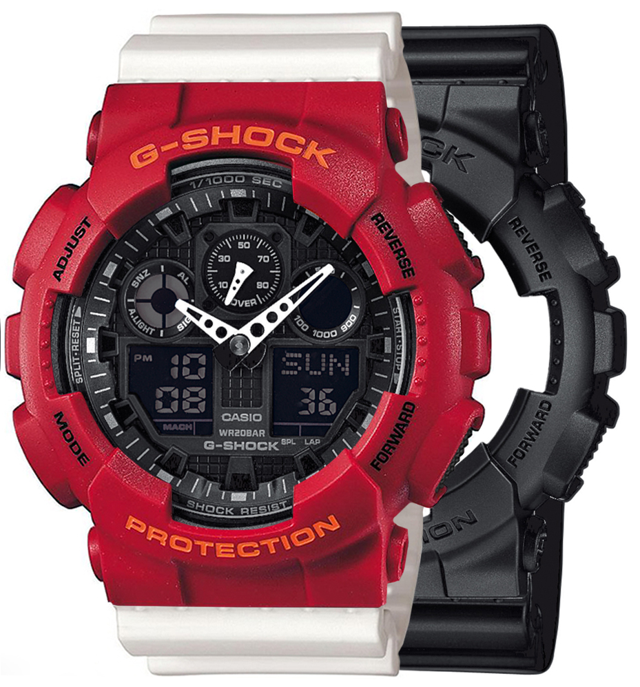  Casio G-SHOCK SET GA-100-1A1ER + BEZEL 10441433 + PASEK 10366715 