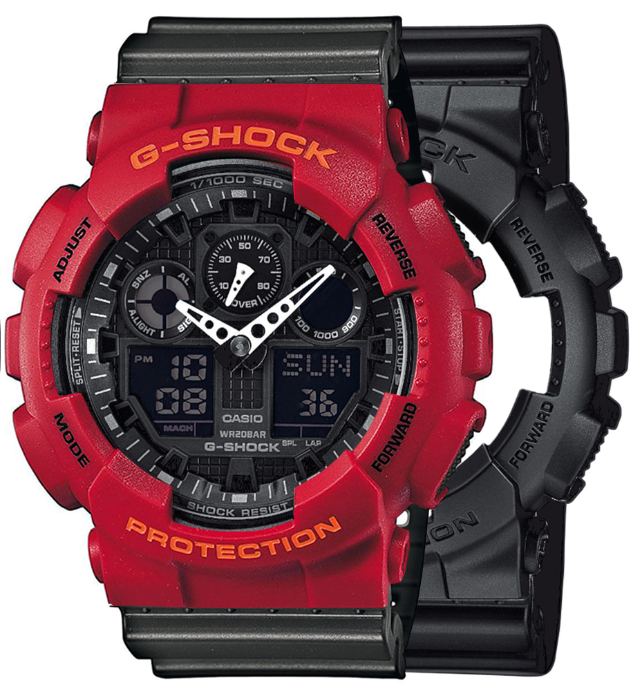 Casio G-SHOCK SET GA-100-1A1ER + BEZEL 10441433 + PASEK 10467764 