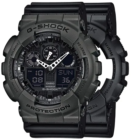 Casio SET GA-100-1A1ER + BEZEL 10467795 + PASEK 10347688 - zdjęcie 1