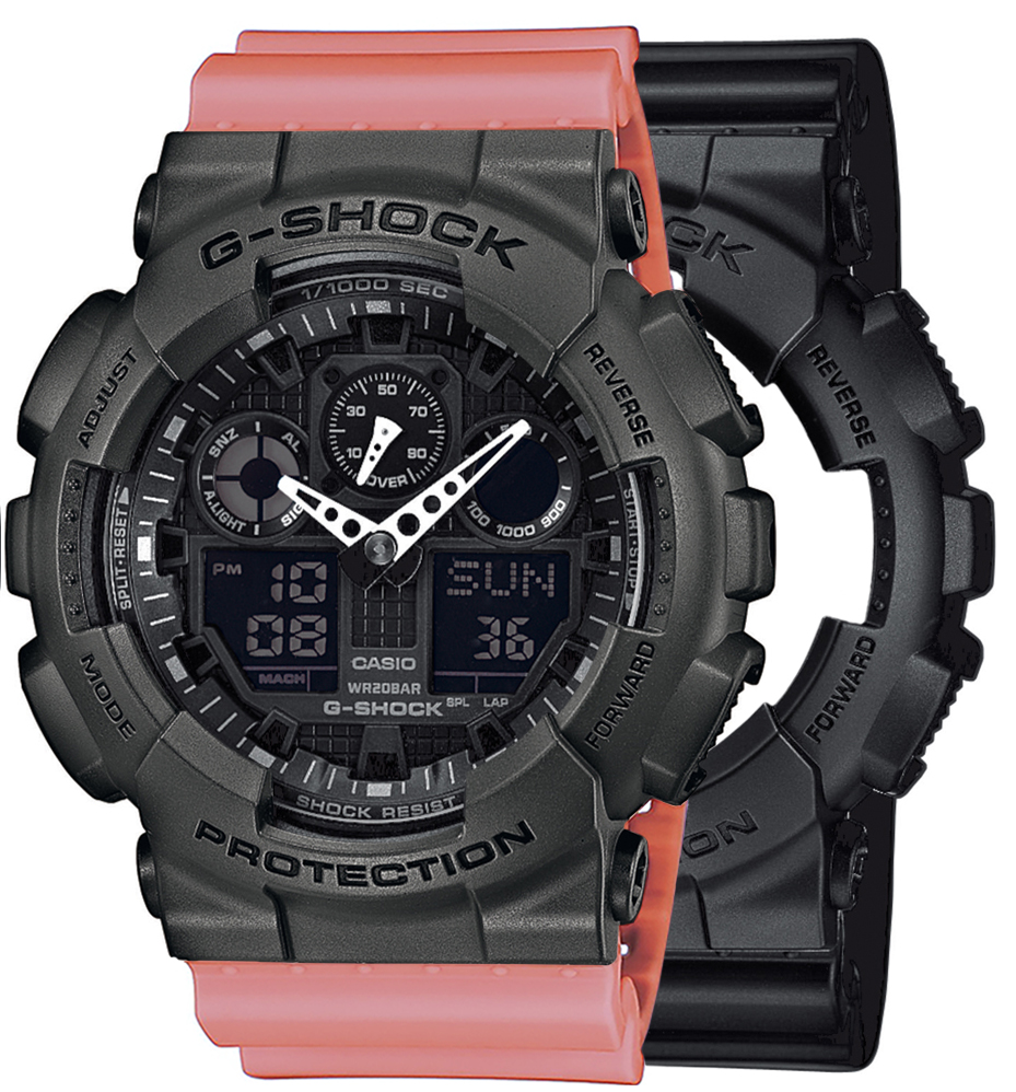  Casio G-SHOCK SET GA-100-1A1ER + BEZEL 10467795 + PASEK 10498150 