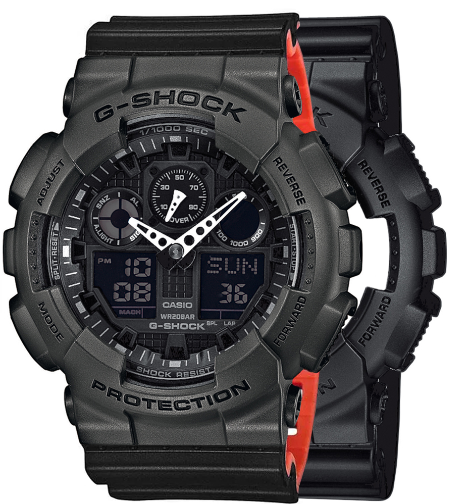 Casio SET GA-100-1A1ER + BEZEL 10467795 + PASEK 10577142 - miniatura 1