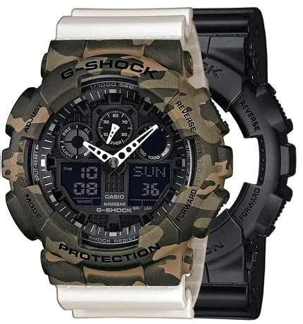 Casio SET GA-100-1A1ER + BEZEL 10507070 + PASEK 10395227 - zdjęcie 1