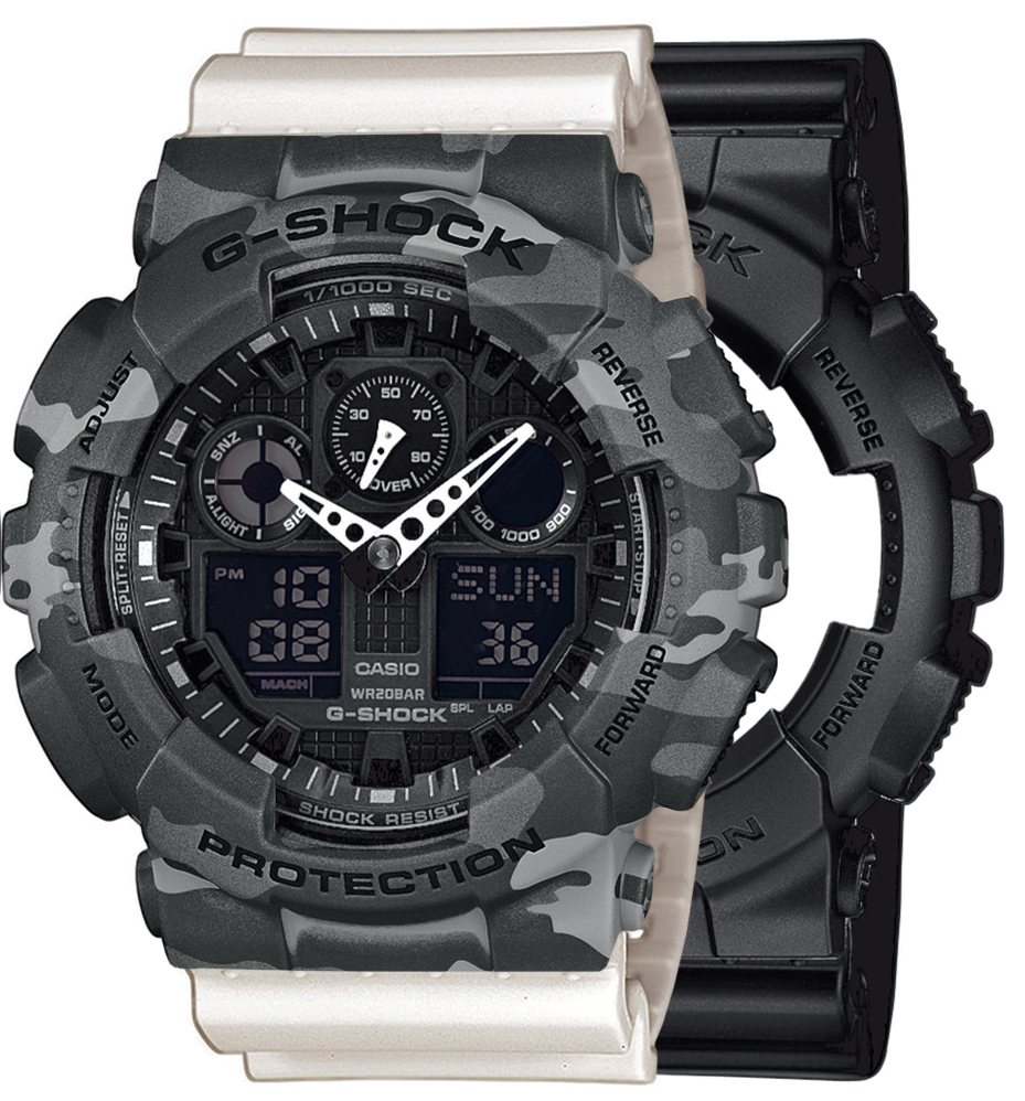  Casio G-SHOCK SET GA-100-1A1ER + BEZEL 10507071 + PASEK 10366715 