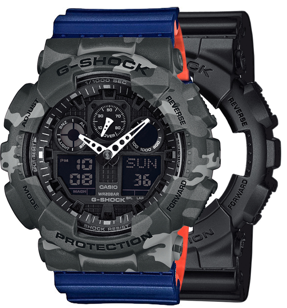  Casio G-SHOCK SET GA-100-1A1ER + BEZEL 10507071 + PASEK 10527467 