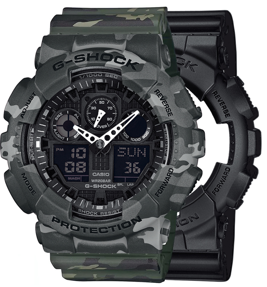  Casio G-SHOCK SET GA-100-1A1ER + BEZEL 10507071 + PASEK 10561429 