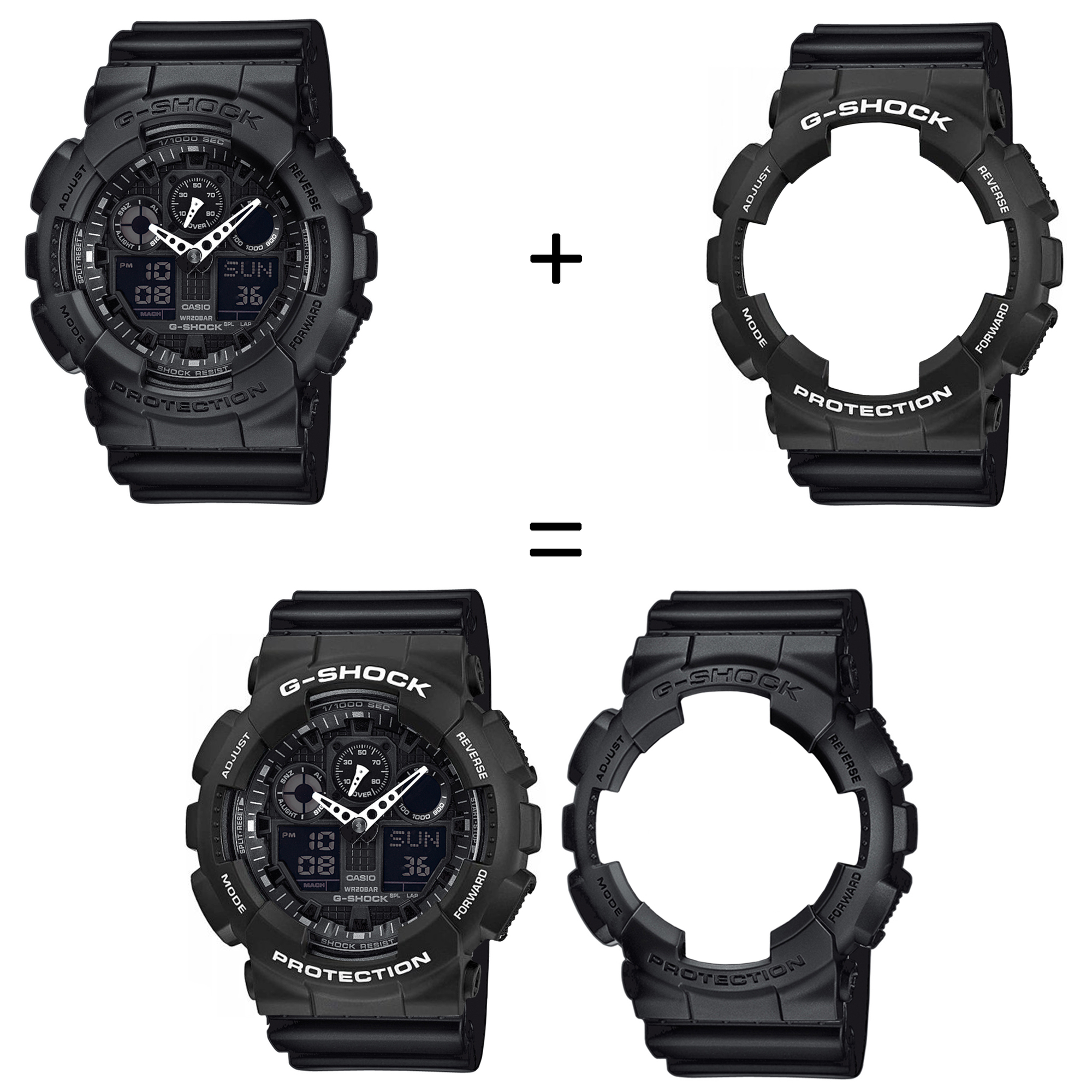 Casio SET GA-100-1A1ER + BEZEL 10508136 + PASEK 10347688 zegarek - miniatura 2