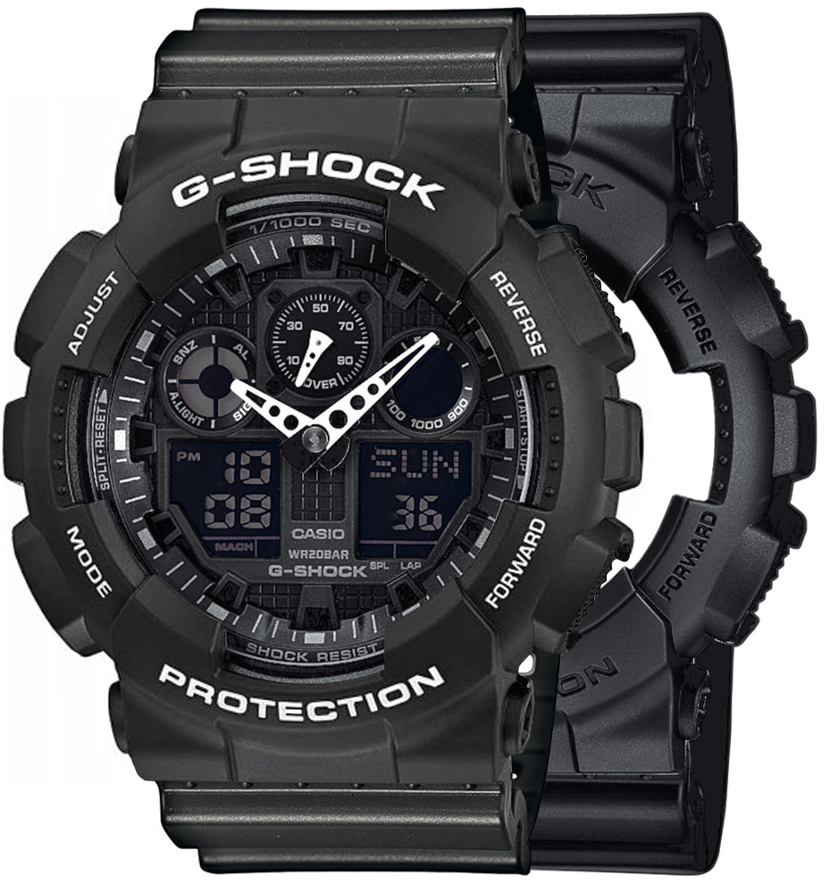  Casio G-SHOCK SET GA-100-1A1ER + BEZEL 10508136 + PASEK 10467764 