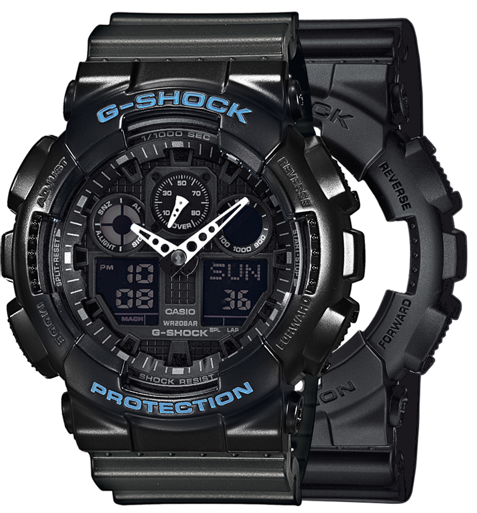  Casio G-SHOCK SET GA-100-1A1ER + BEZEL 10514393 + PASEK 10467764 