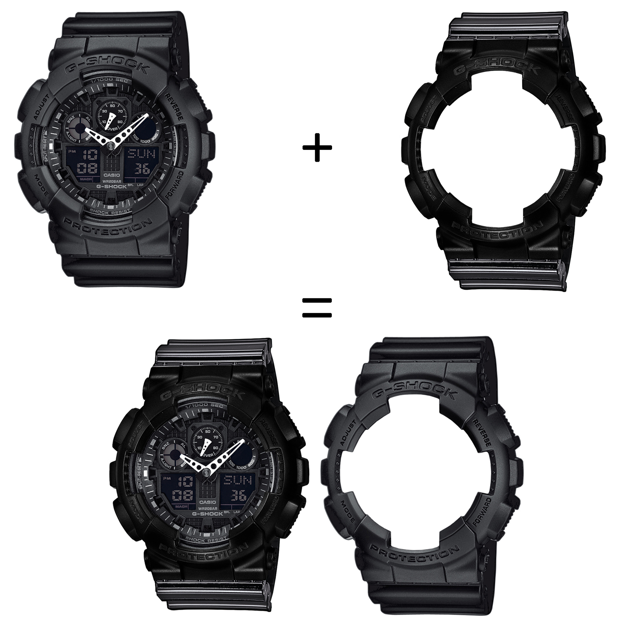 Casio SET GA-100-1A1ER + BEZEL 10523429 + PASEK 10378391 zegarek