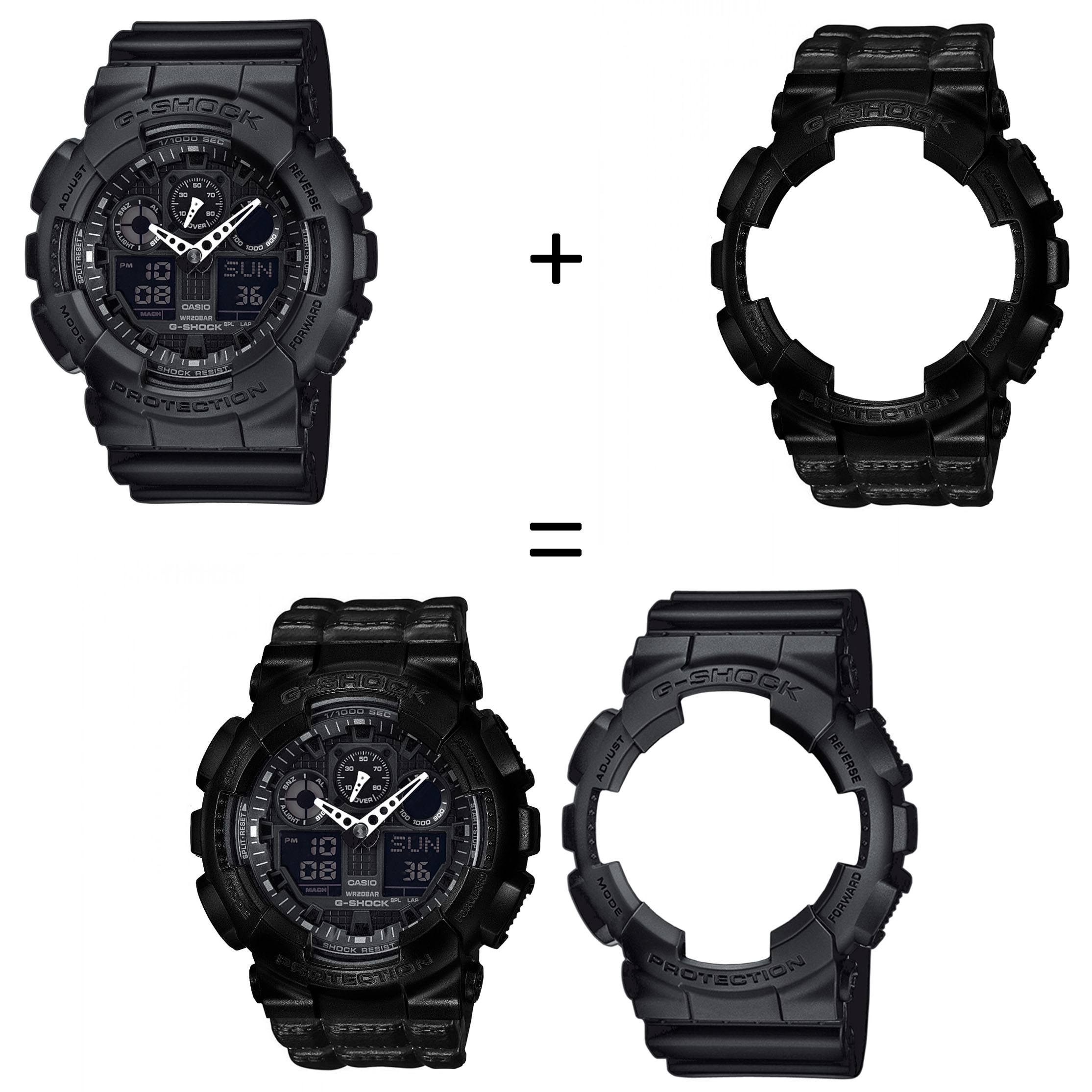 Casio SET GA-100-1A1ER + BEZEL 10523429 + PASEK 10559686 zegarek - miniatura 2
