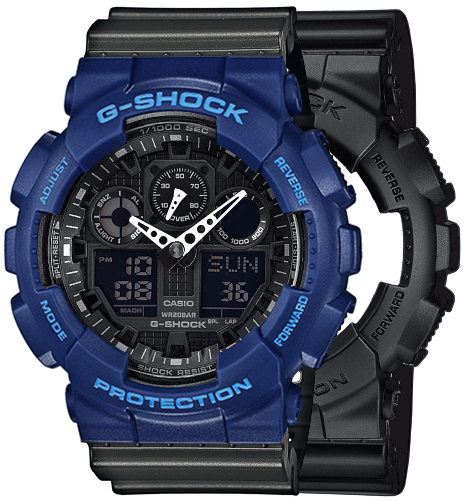  Casio G-SHOCK SET GA-100-1A1ER + BEZEL 10527398 + PASEK 10467764 