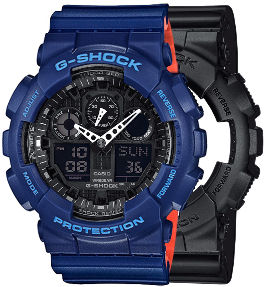  Casio G-SHOCK SET GA-100-1A1ER + BEZEL 10527398 + PASEK 10527467 
