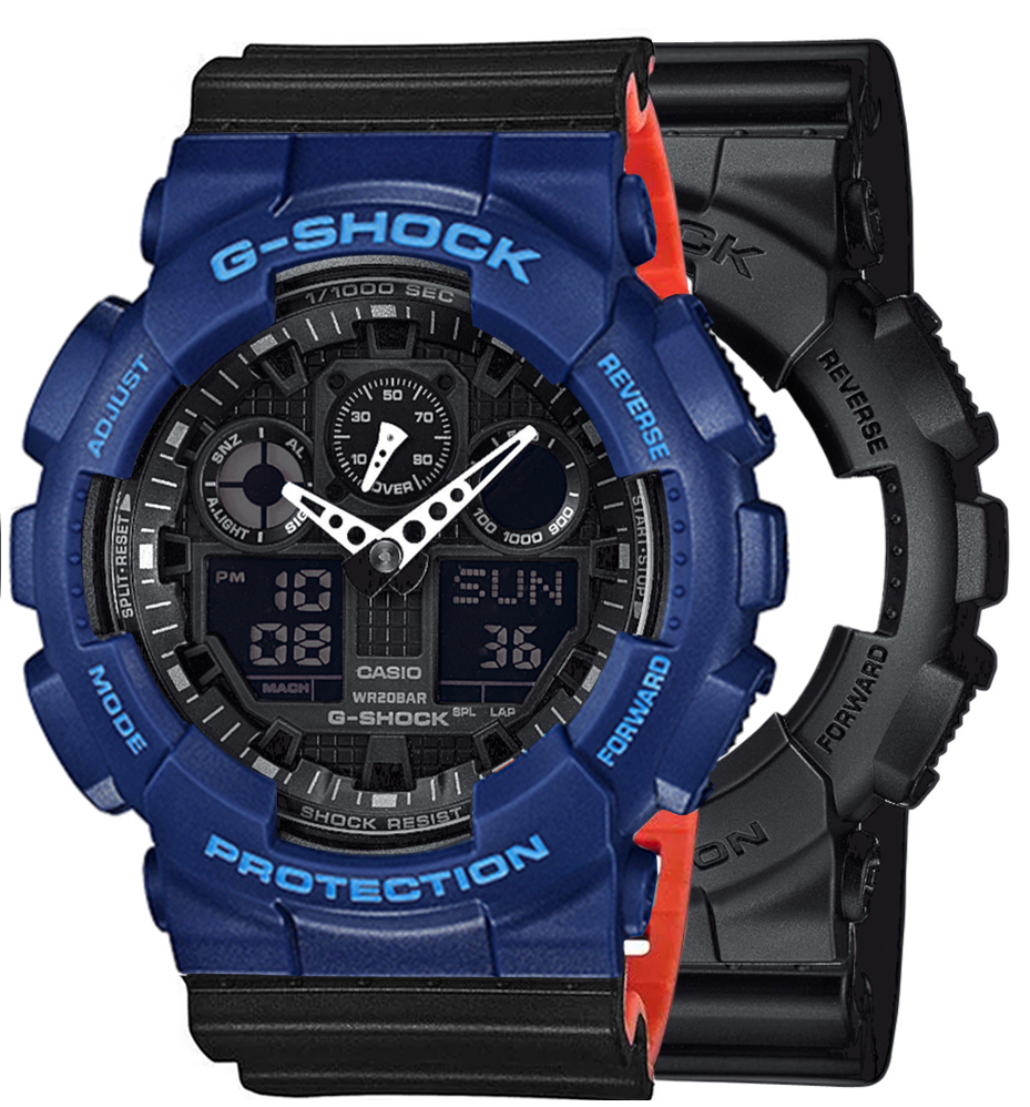  Casio G-SHOCK SET GA-100-1A1ER + BEZEL 10527398 + PASEK 10577142 