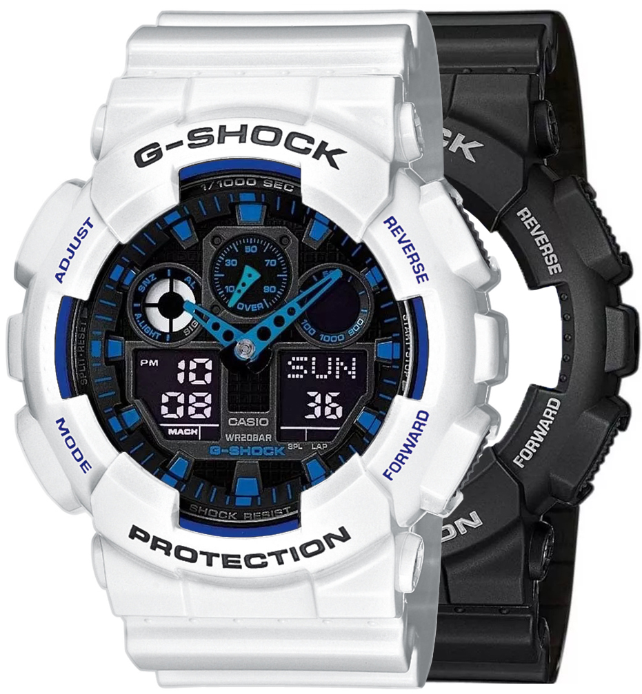 G-SHOCK SET GA-100-1A2ER + BEZEL 10347600 + PASEK 10430571