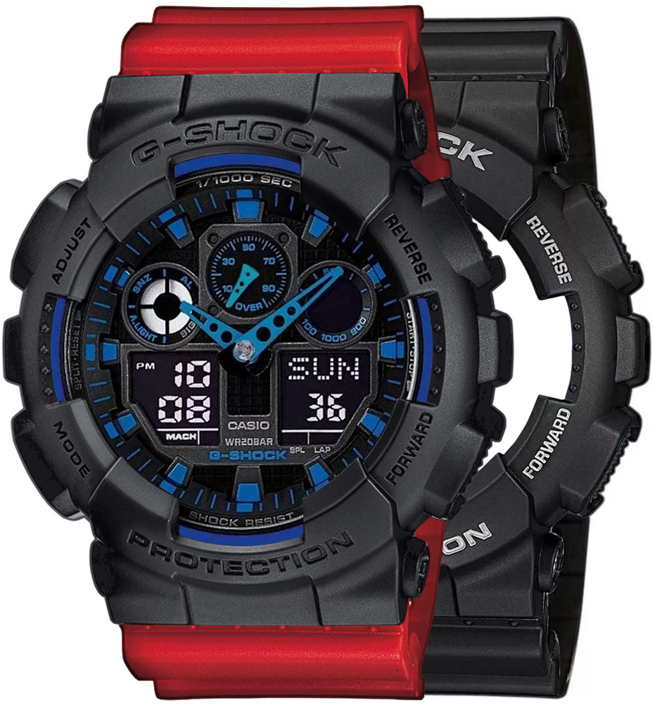  Casio G-SHOCK SET GA-100-1A2ER + BEZEL 10358741 + PASEK 10395226 
