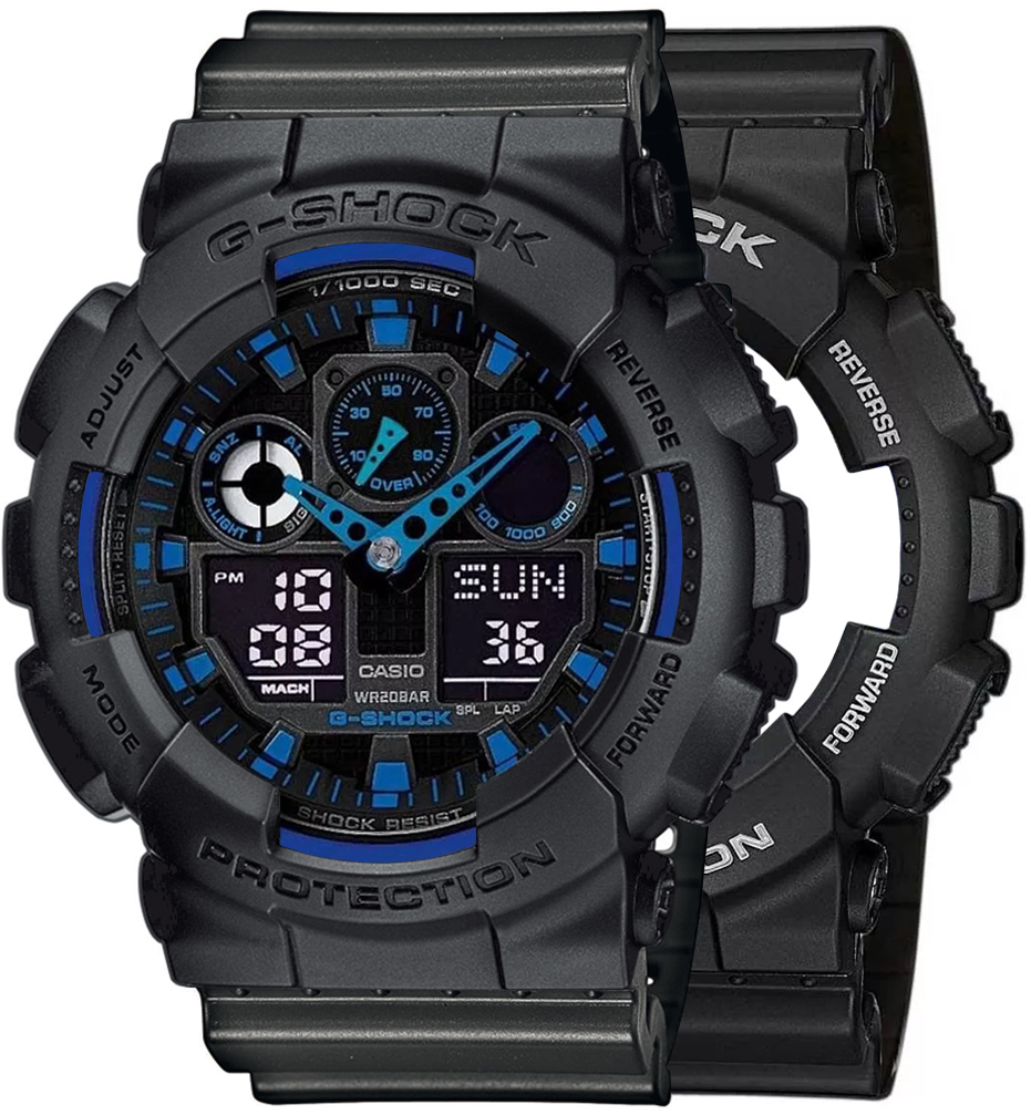 Casio SET GA-100-1A2ER + BEZEL 10358741 + PASEK 10467764