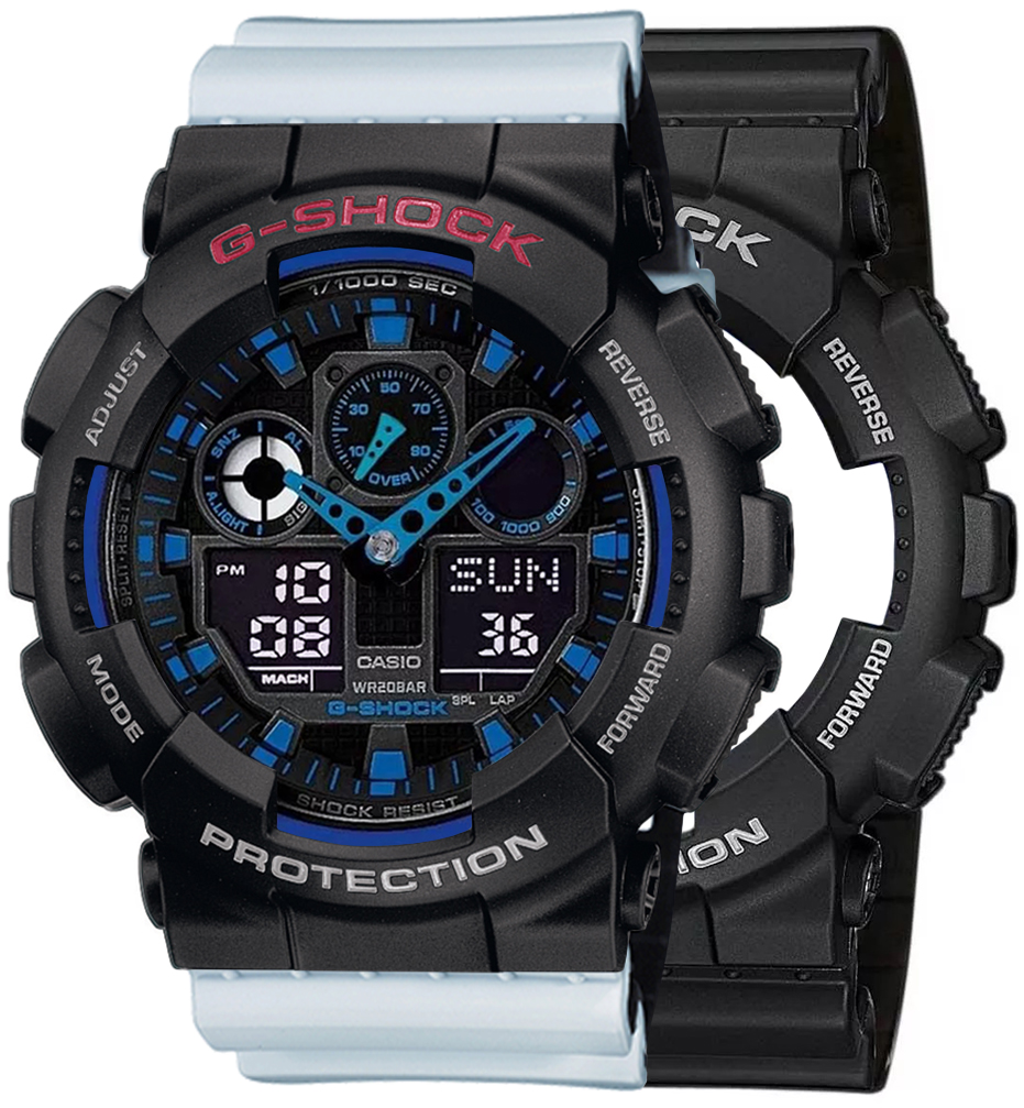  Casio G-SHOCK SET GA-100-1A2ER + BEZEL 10378531 + PASEK 10527469 