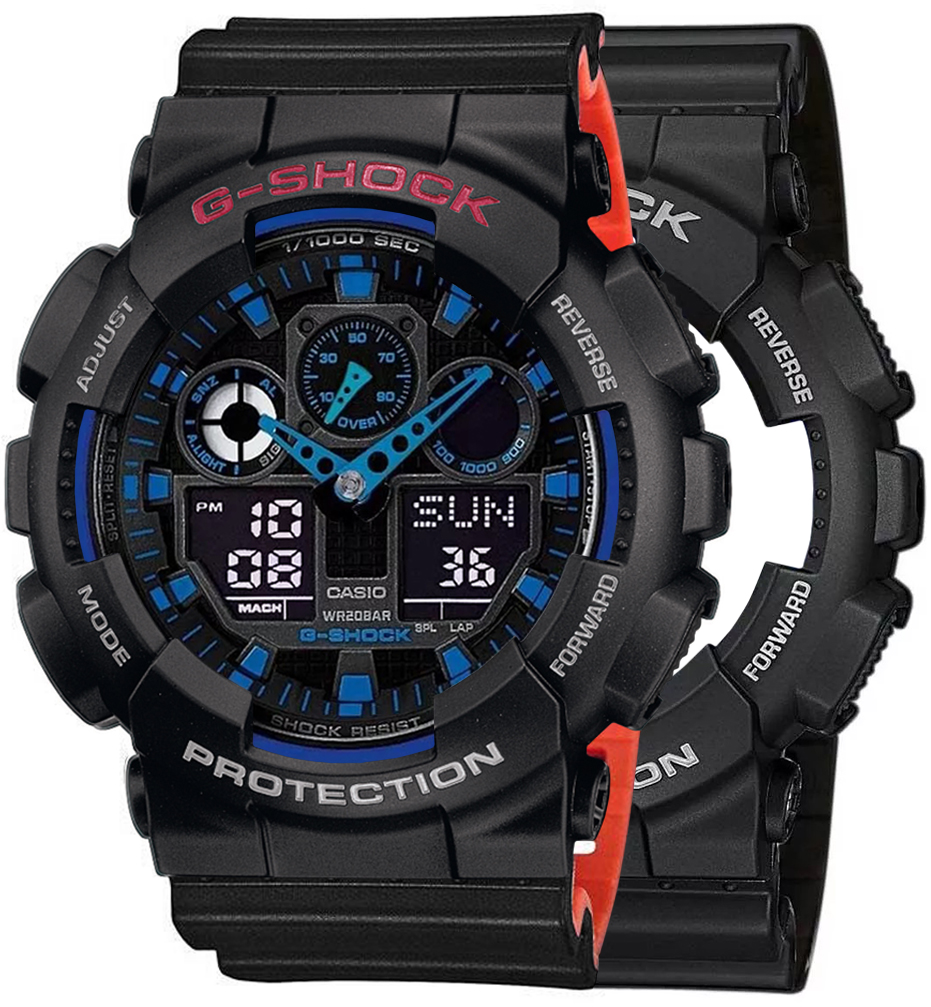  Casio G-SHOCK SET GA-100-1A2ER + BEZEL 10378531 + PASEK 10577142 