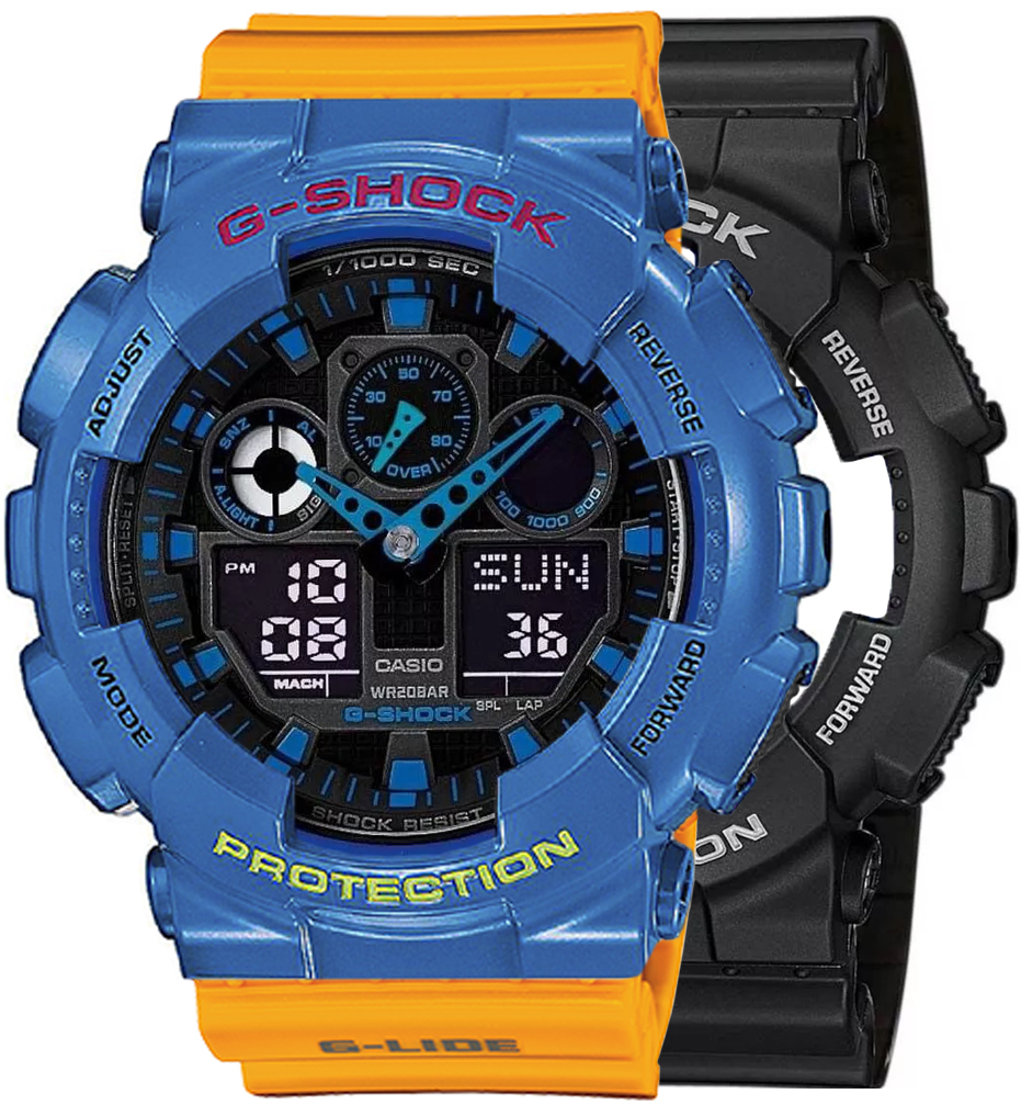 G-SHOCK SET GA-100-1A2ER + BEZEL 10388974 + PASEK 10457913