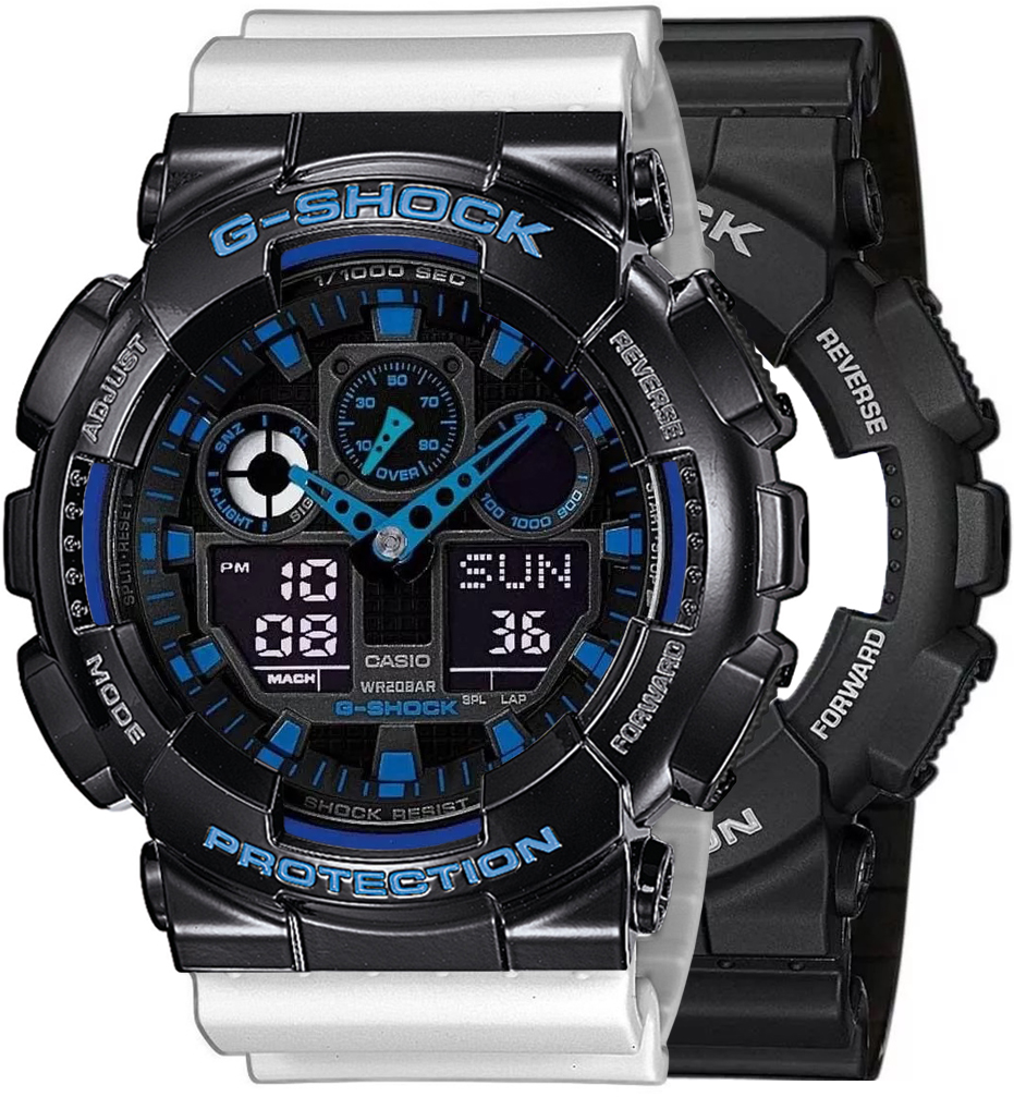 G-SHOCK SET GA-100-1A2ER + BEZEL 10407691 + PASEK 10430571