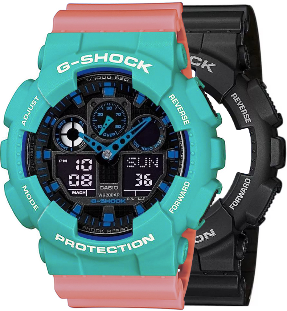  Casio G-SHOCK SET GA-100-1A2ER + BEZEL 10410475 + PASEK 10498150 